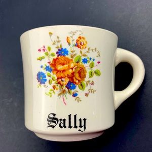 Coffee cup with floral transfer "Sally"